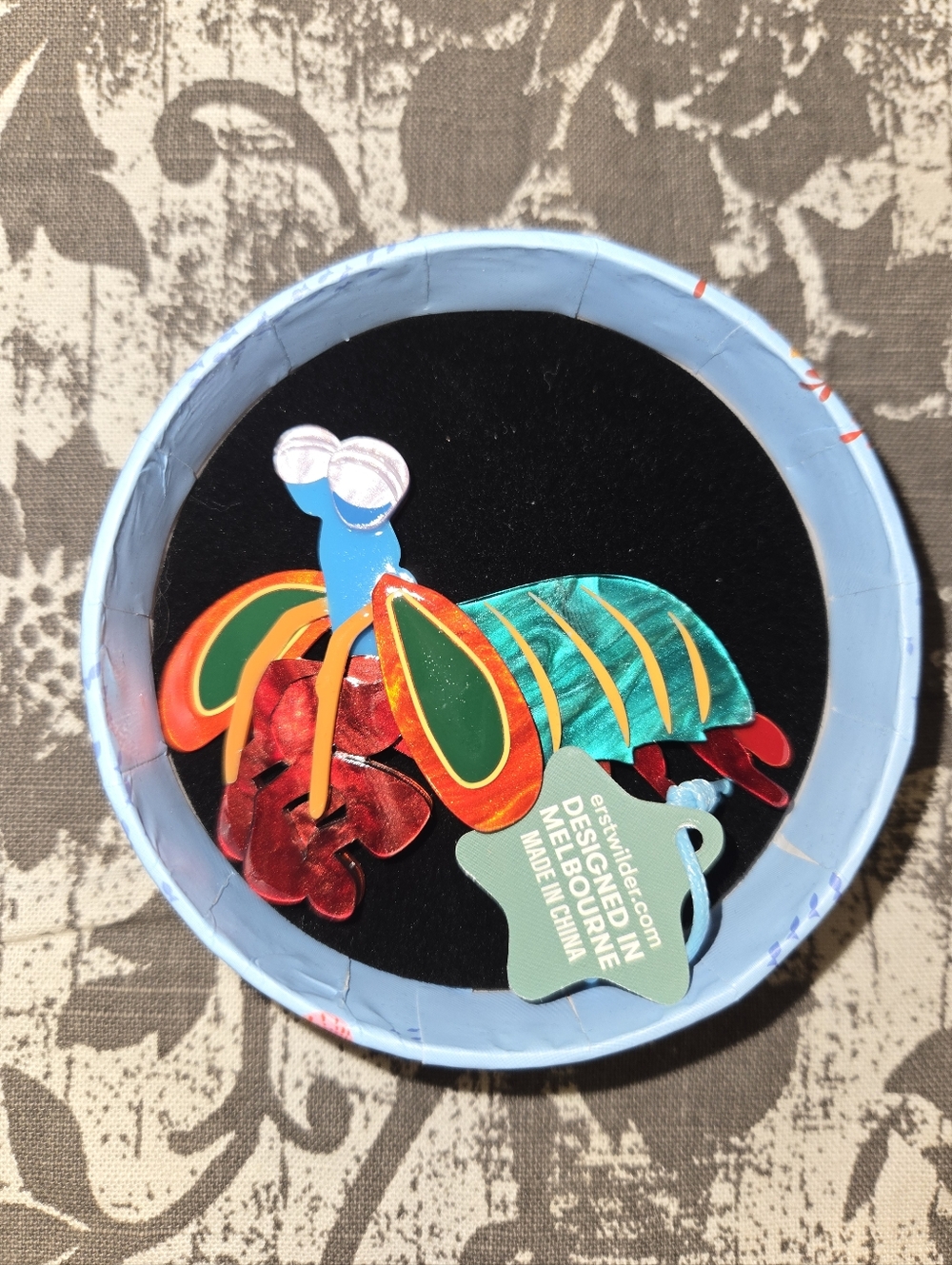 Erstwilder Peacock Mantis Shrimp Brooch